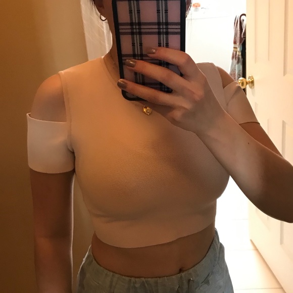 NWOT BCBGMAXAZRIA Miles Knit Sweater Crop Top - Picture 6 of 8